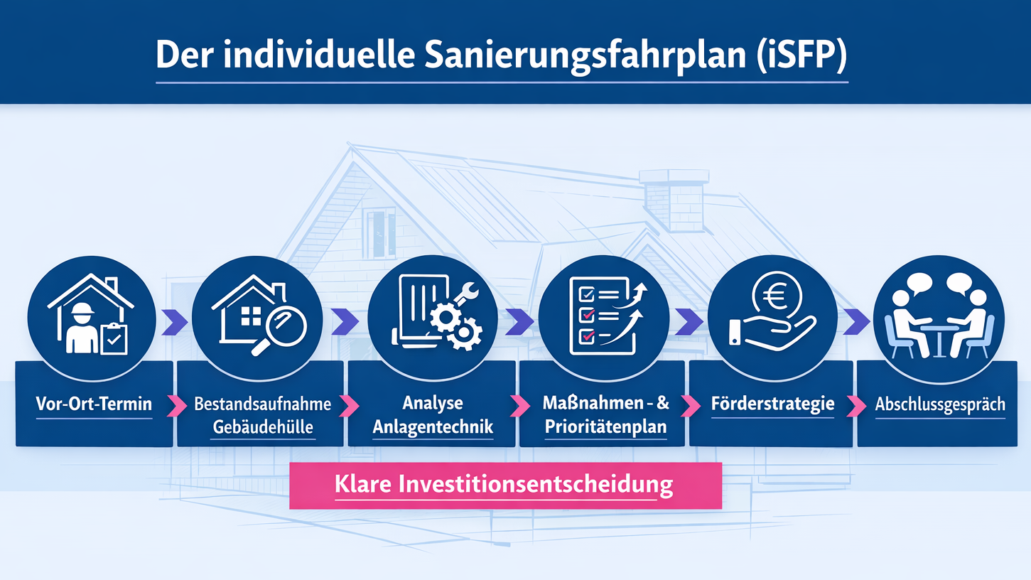 Der individuelle Sanierungsfahrplan (iSFP): Schritt für Schritt