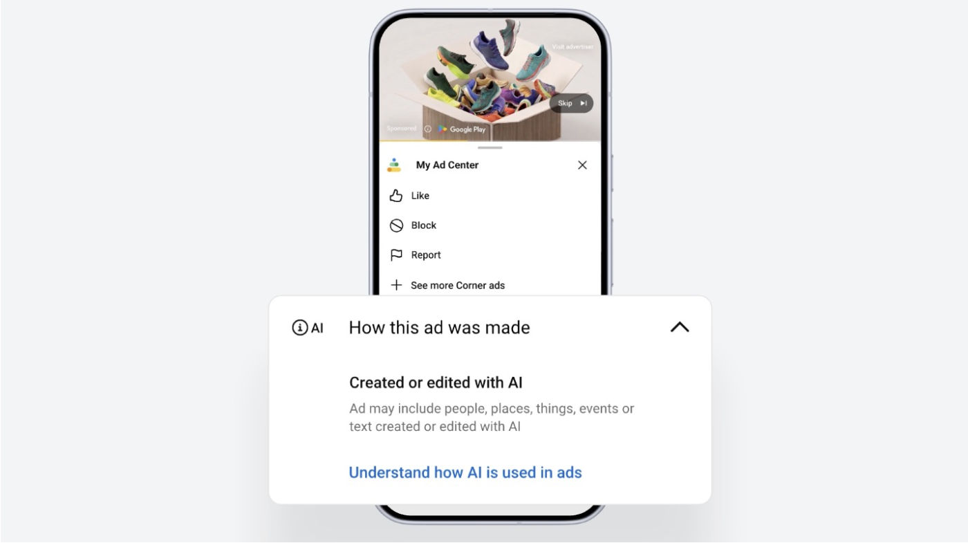 Google va indiquer si une publicité a été créée par IA - KultureGeek