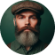 A man with a beard wearing a hat.