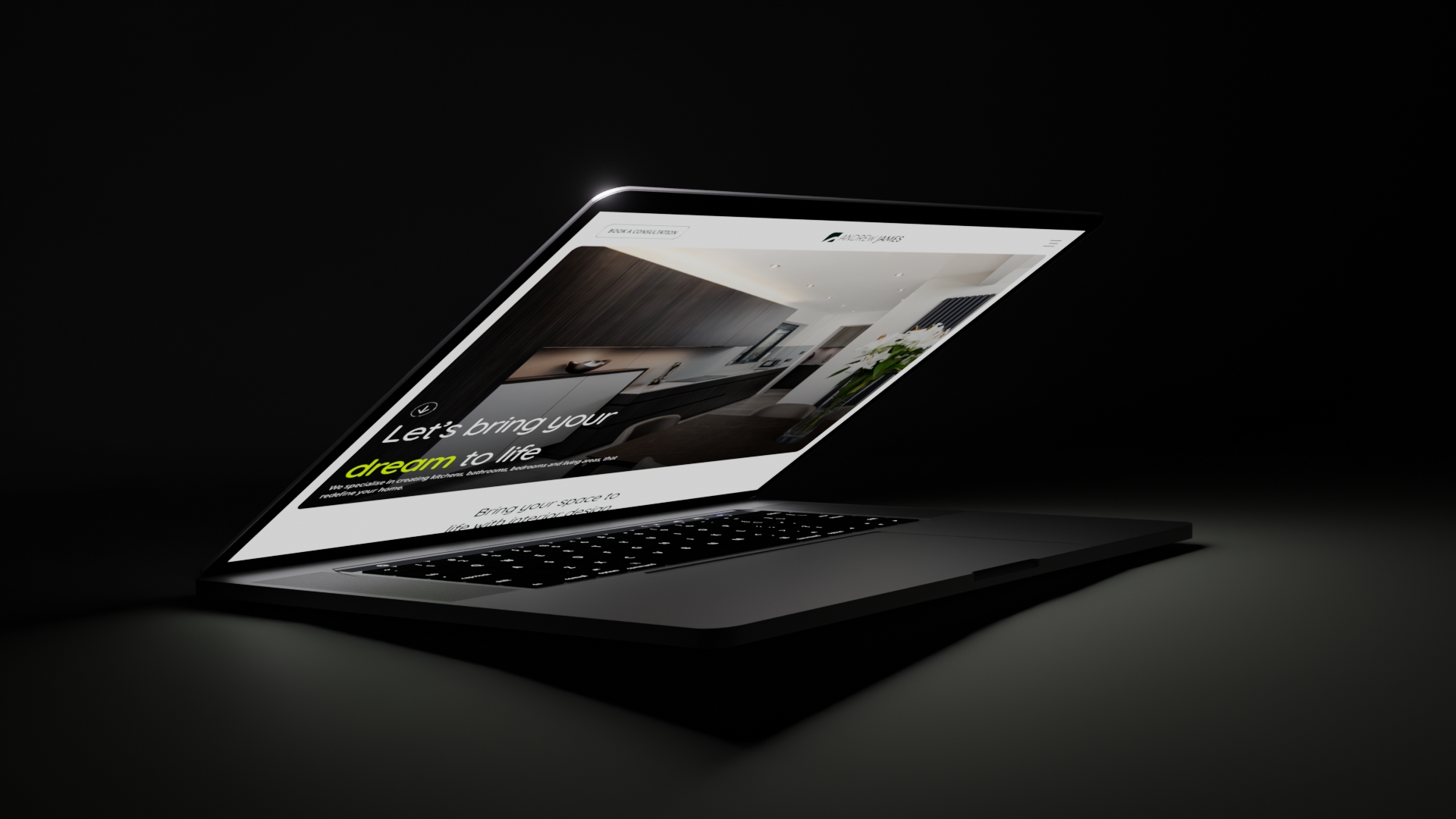 Laptop displaying AireFrame student dashboard.