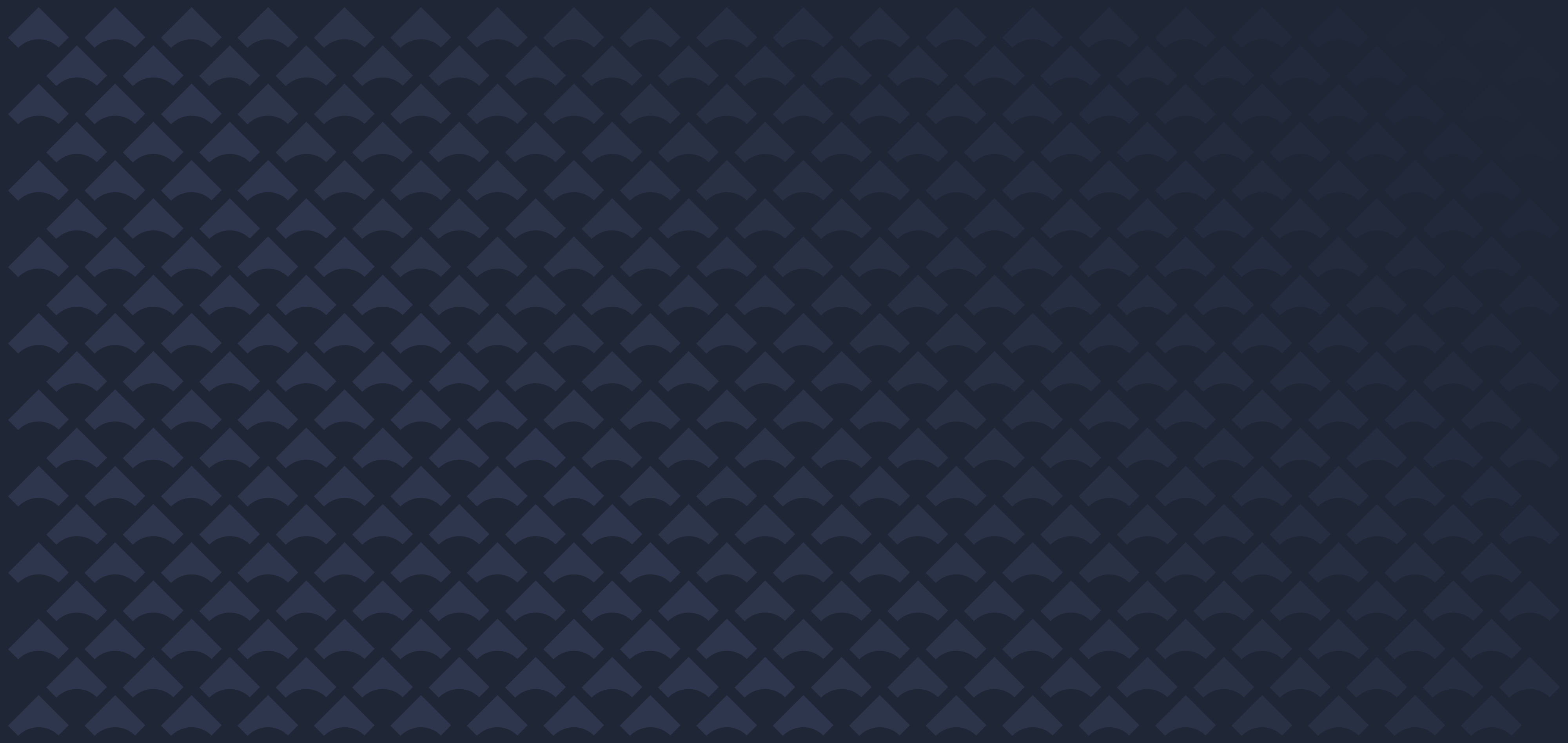 Dark blue gradient background with a repeating pattern of overlapping geometric shapes forming an abstract lattice.