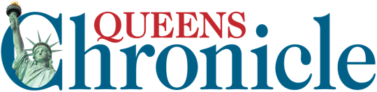 Logo of Queens Chronicle with Statue of Liberty integrated into the letter C.