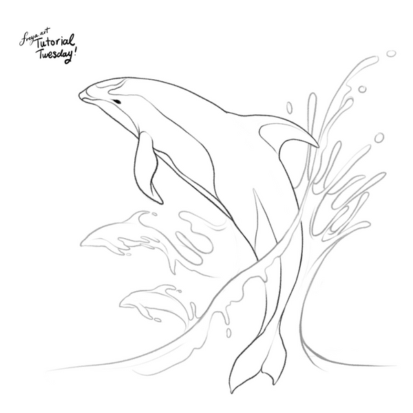 Freya.art Dolphin Tutorial for Procreate using Freya's Ultimate Watercolor Brushset