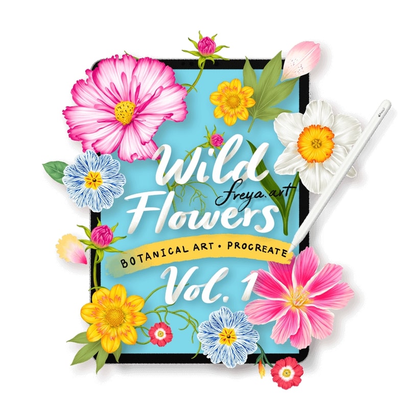Wild Flowers in Procreate