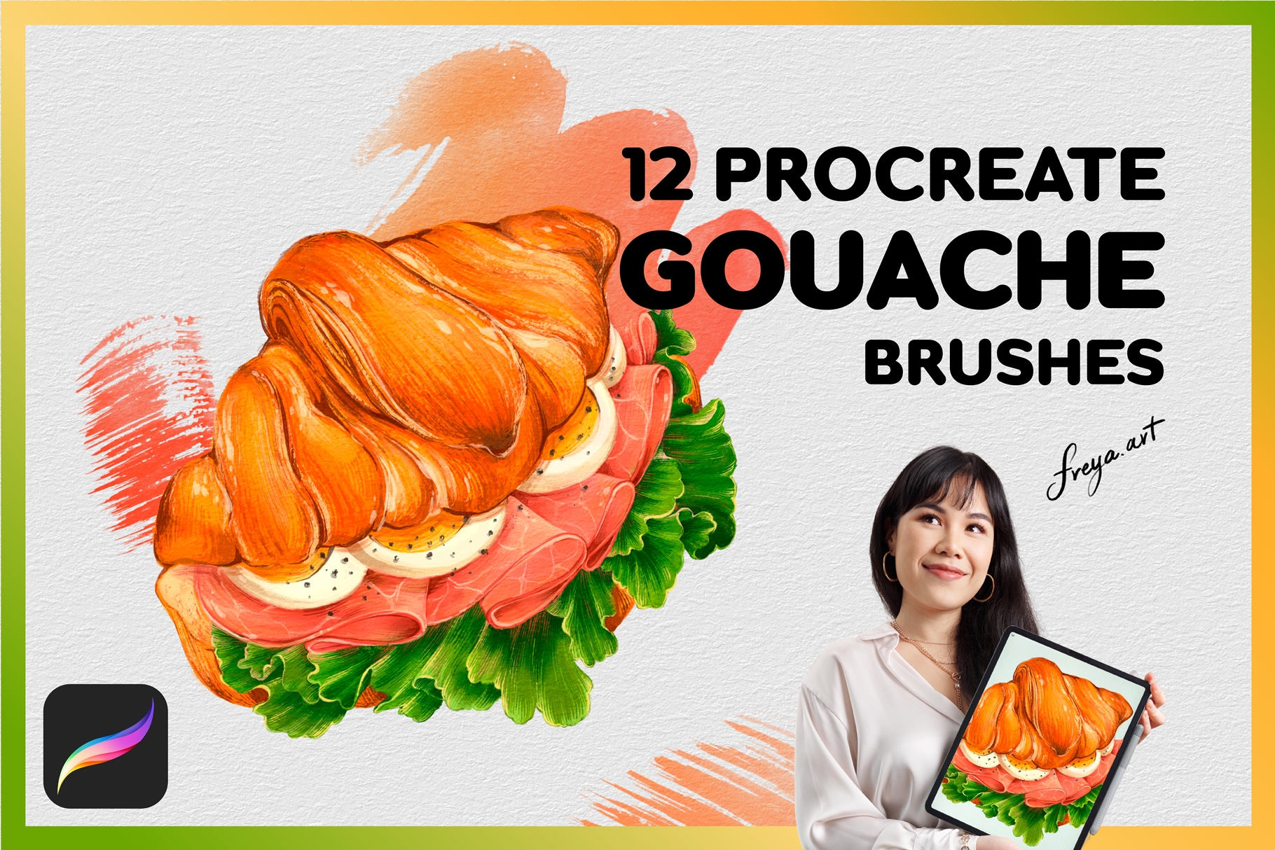 Gouache Brush Procreate | 12 Procreate Gouache Brushes