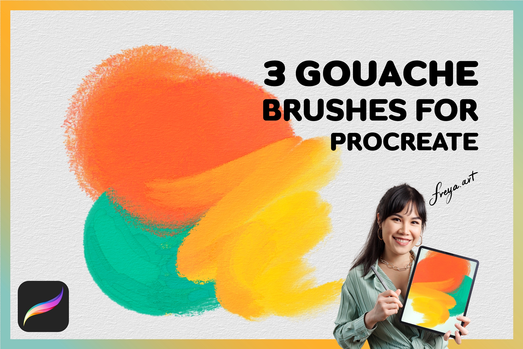 Procreate Gouache Brushes | 3 Gouache Brushes Procreate