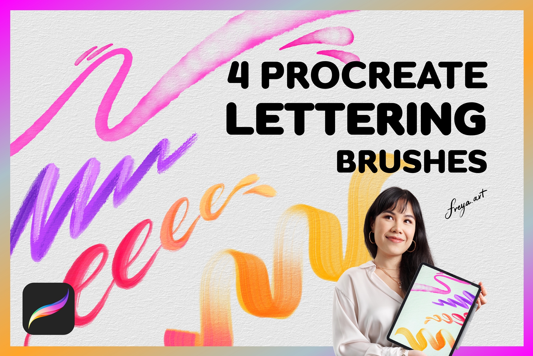 Procreate Script Brushes | 4 Procreate Lettering Brushes