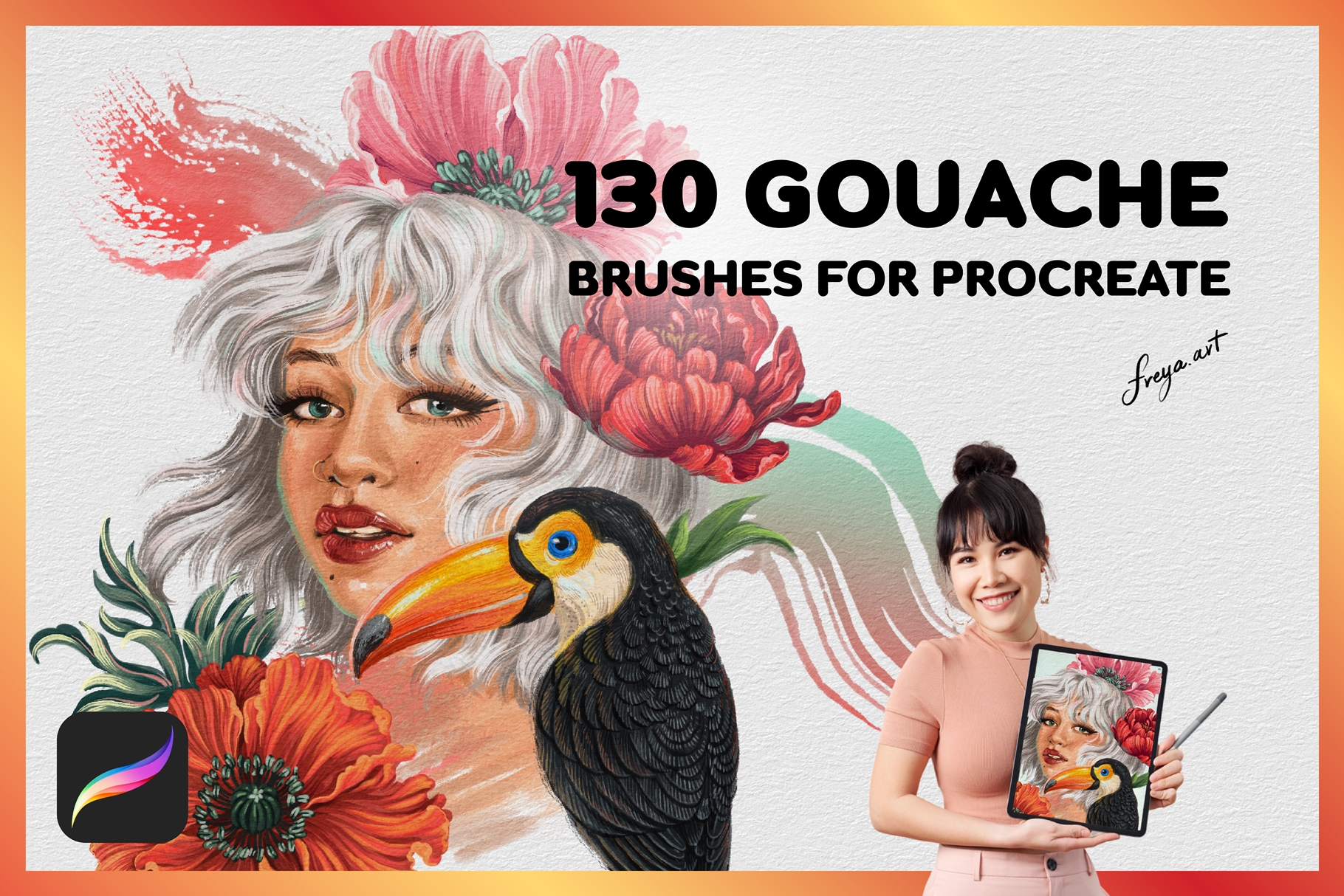 Gouache Procreate Brush | 130 Gouache Brushes for Procreate BF test