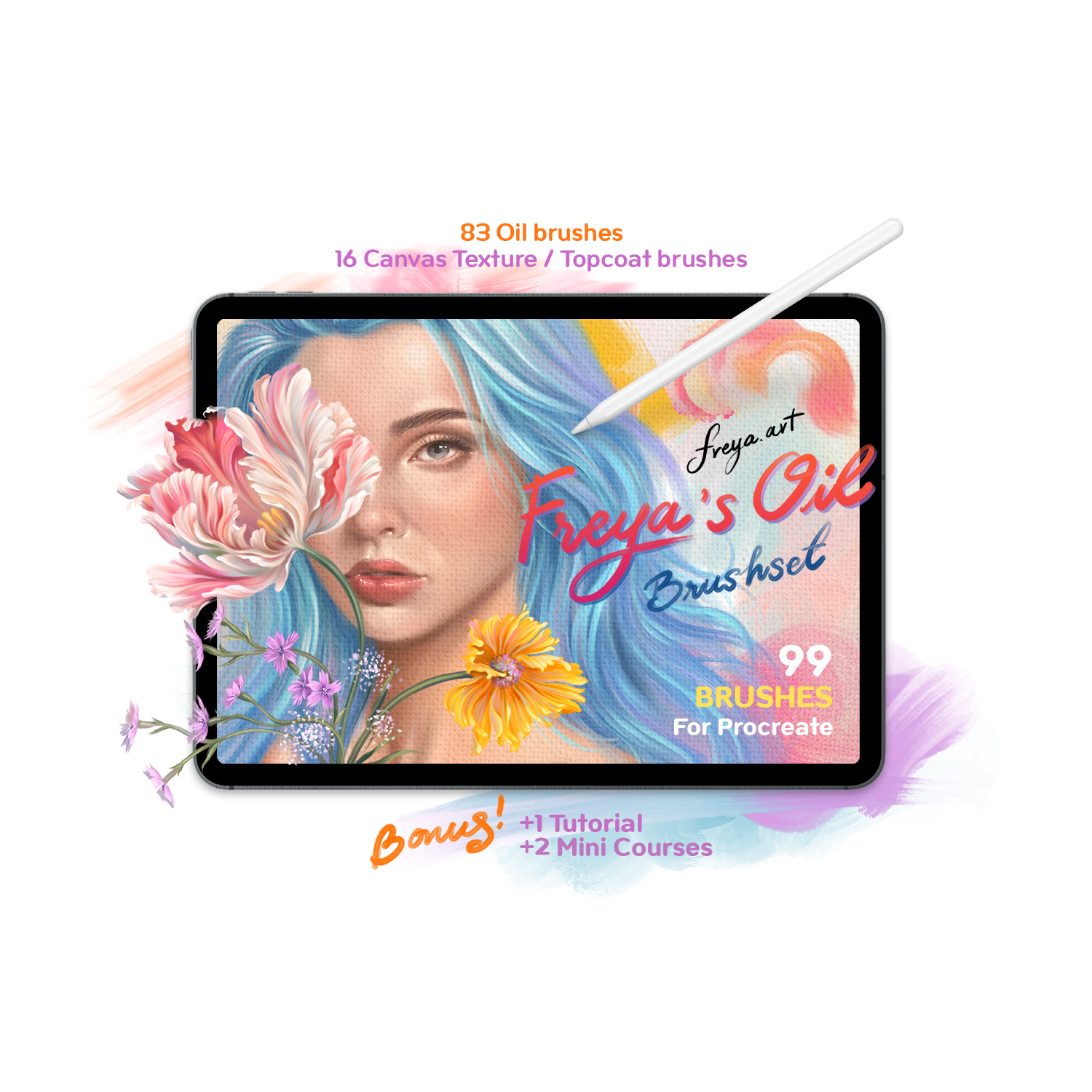 Freya's Oil Brush set