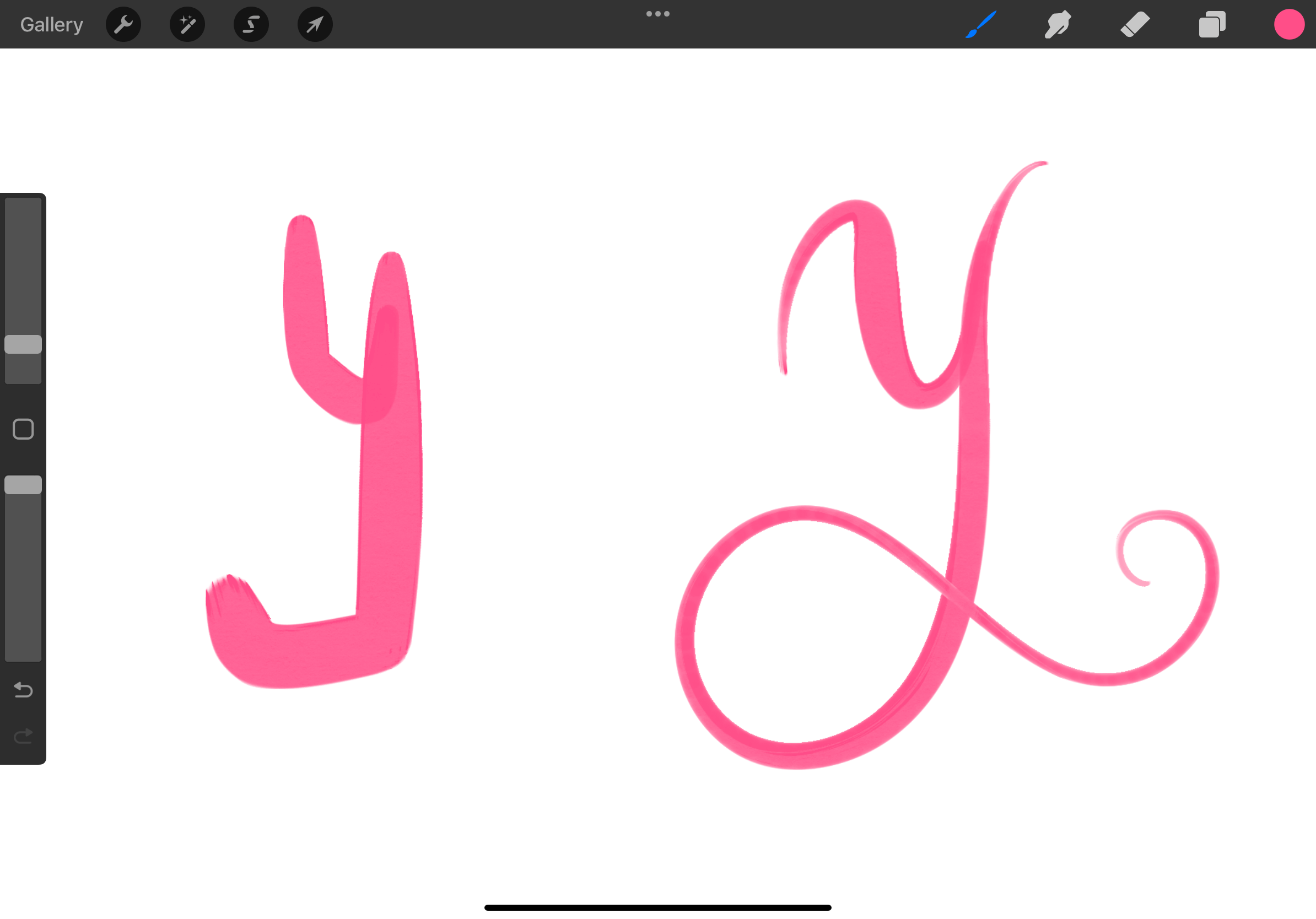 Procreate Lettering : Stiff vs Smooth