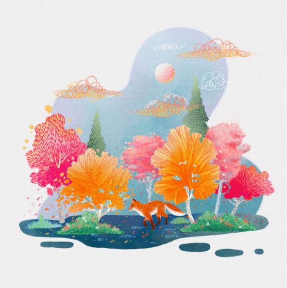 Fox and Scenery Watercolor Tutorial for Procreate‍