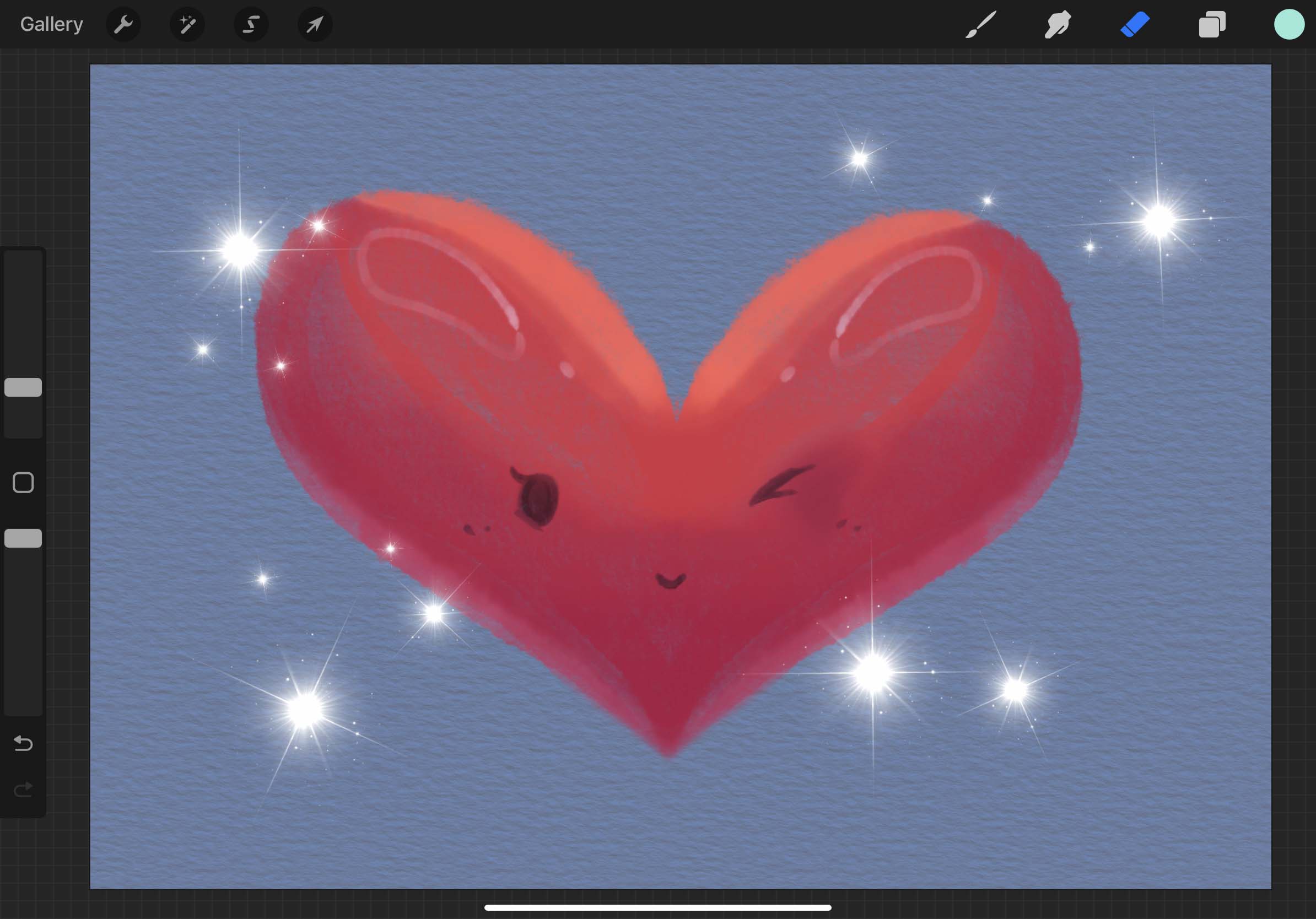 Heart Illustration with Sparkles