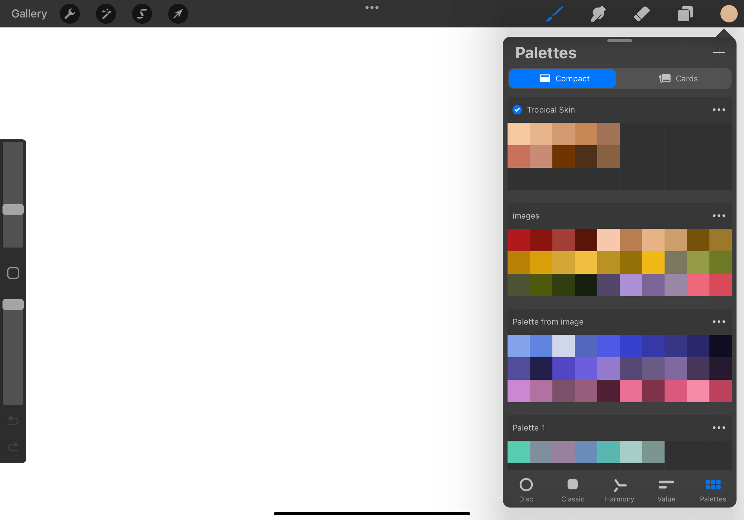 Tropical skin palette