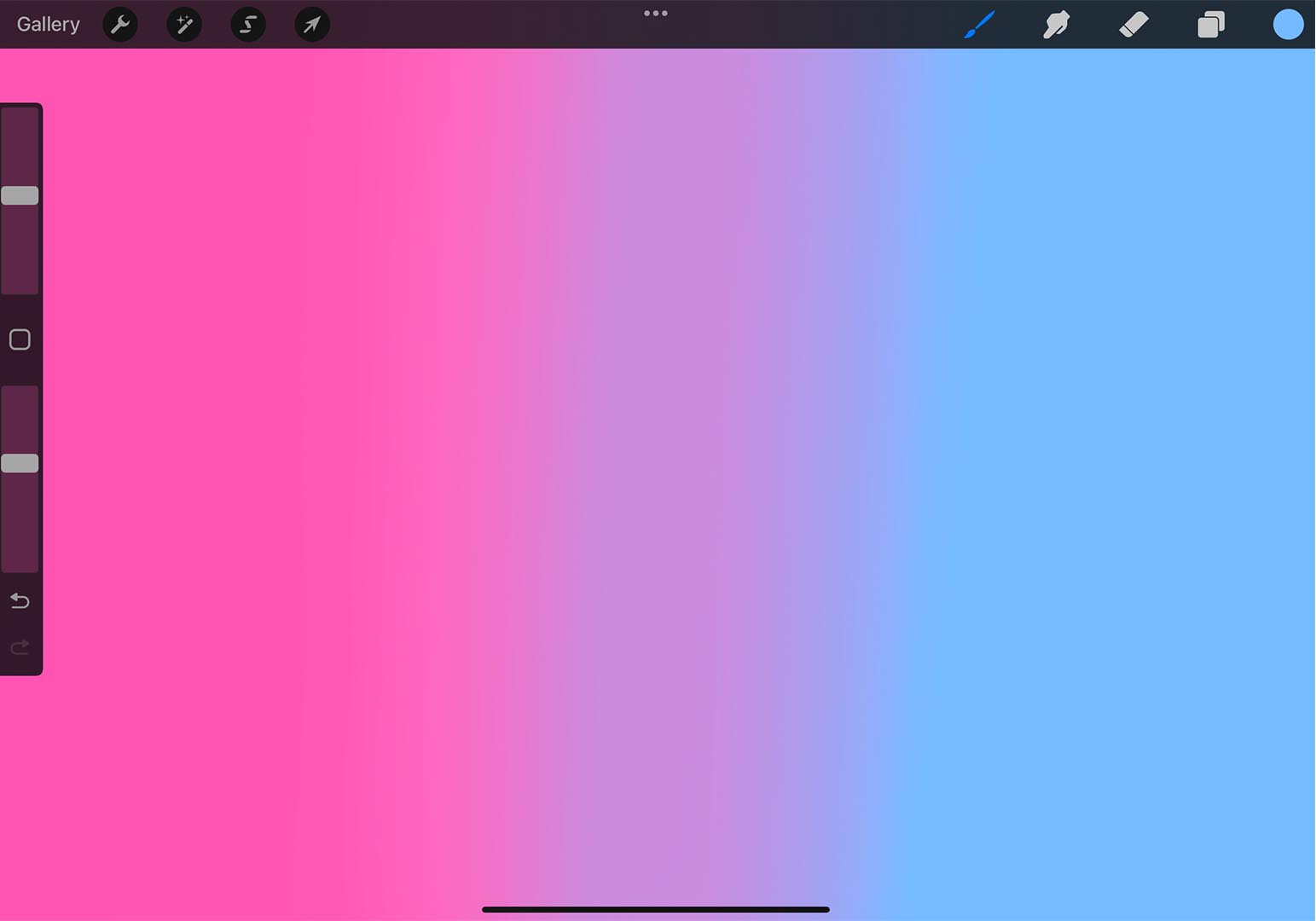 Procreate blending with an airbrush