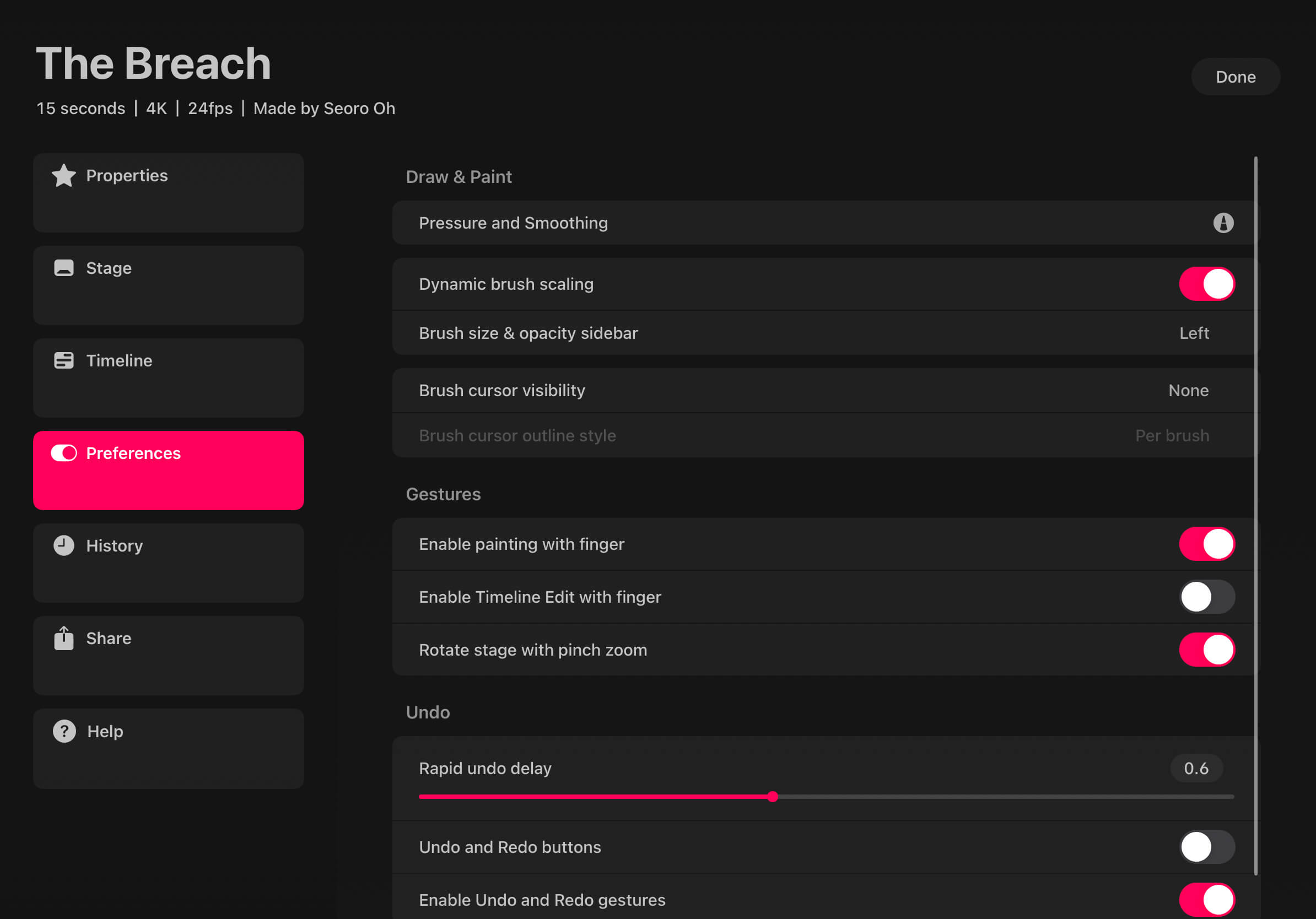 Brush Setting Optimization