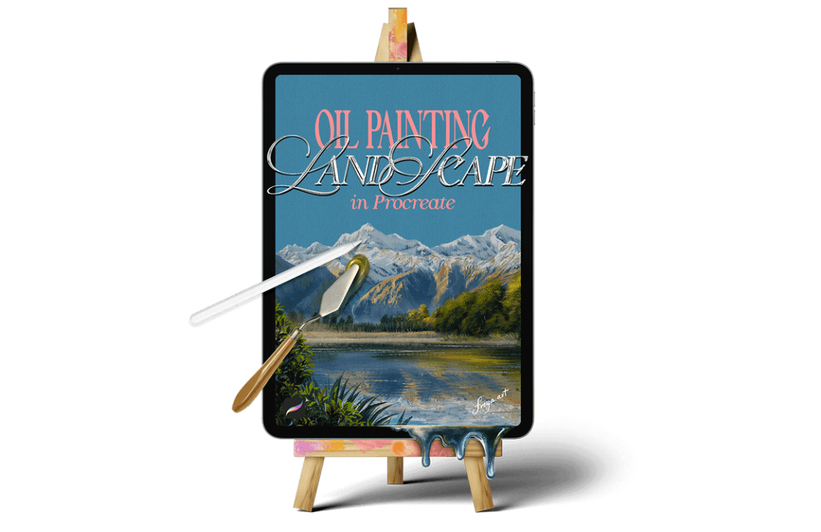 Landscape Oil Painting in Procreate