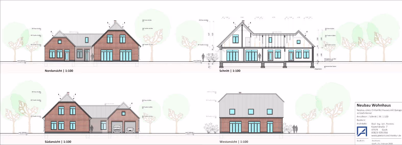 Neubau eines Einfamilienhauses mit Garage
