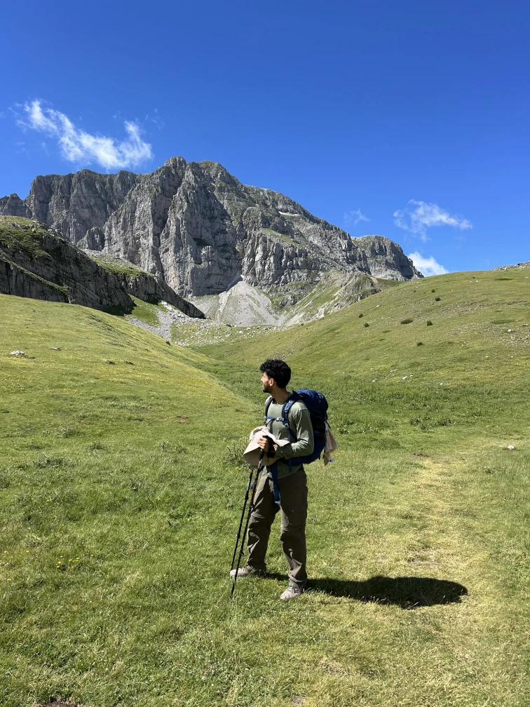 a view of exploration, mountain, green landscape