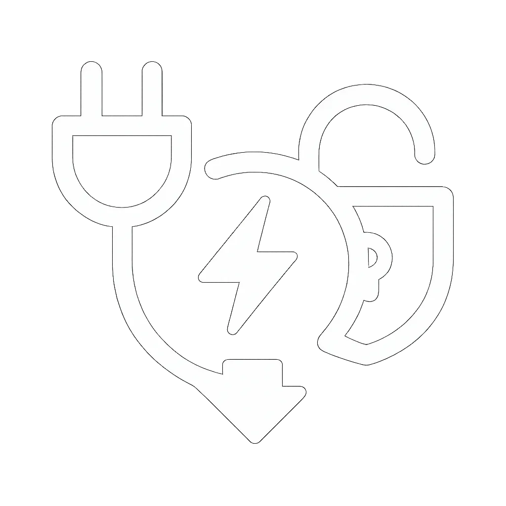 Icon: Stromkabel mit Schloss