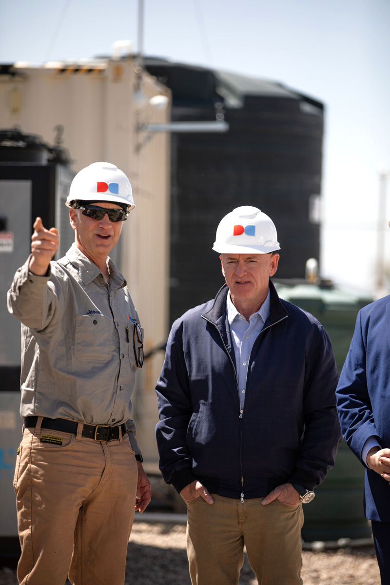 Jason Salfi and Dimensional Energy partners at an event.