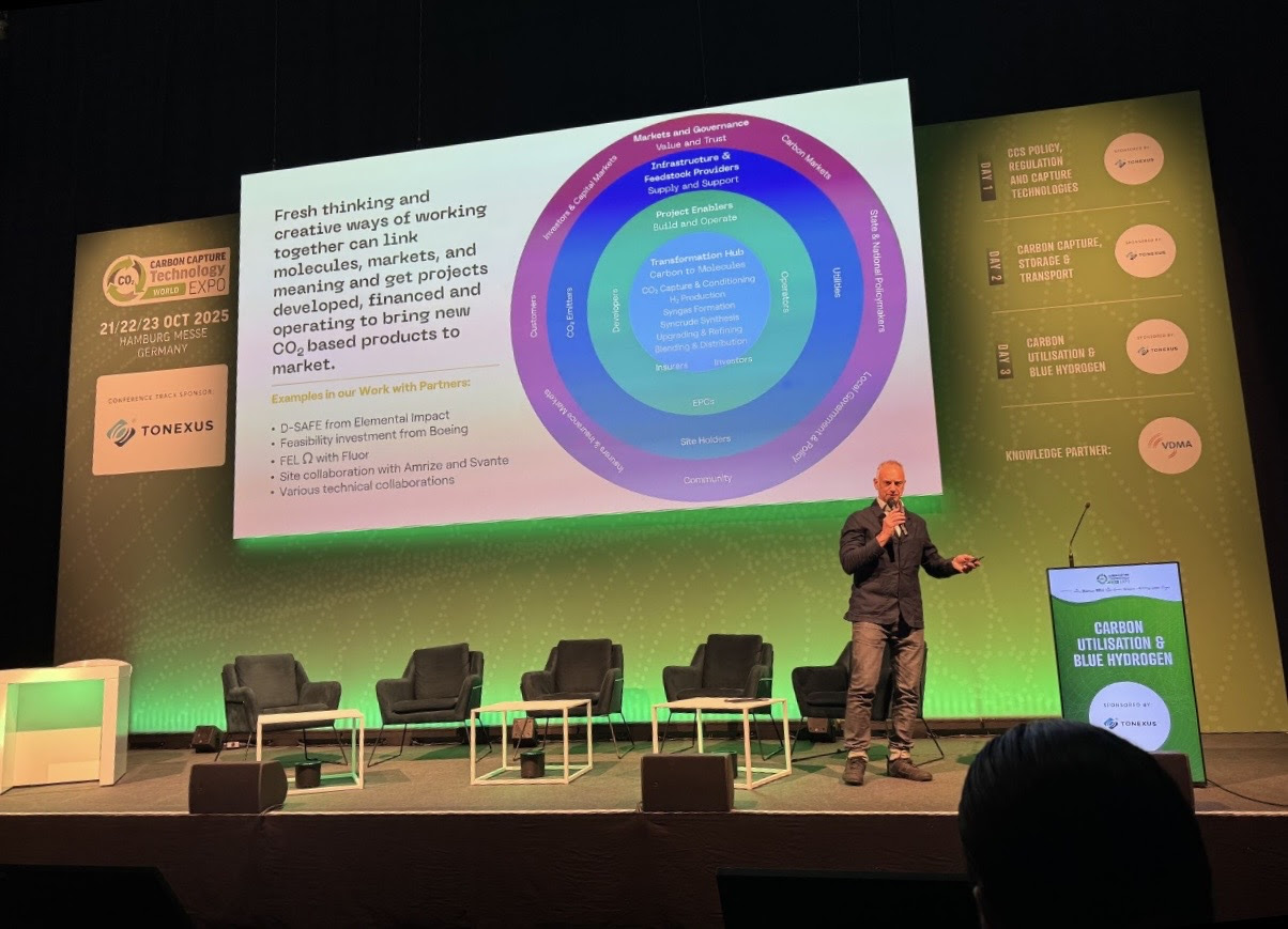 Jason Salfi speaking at the Carbon Capture Technology World Expo.