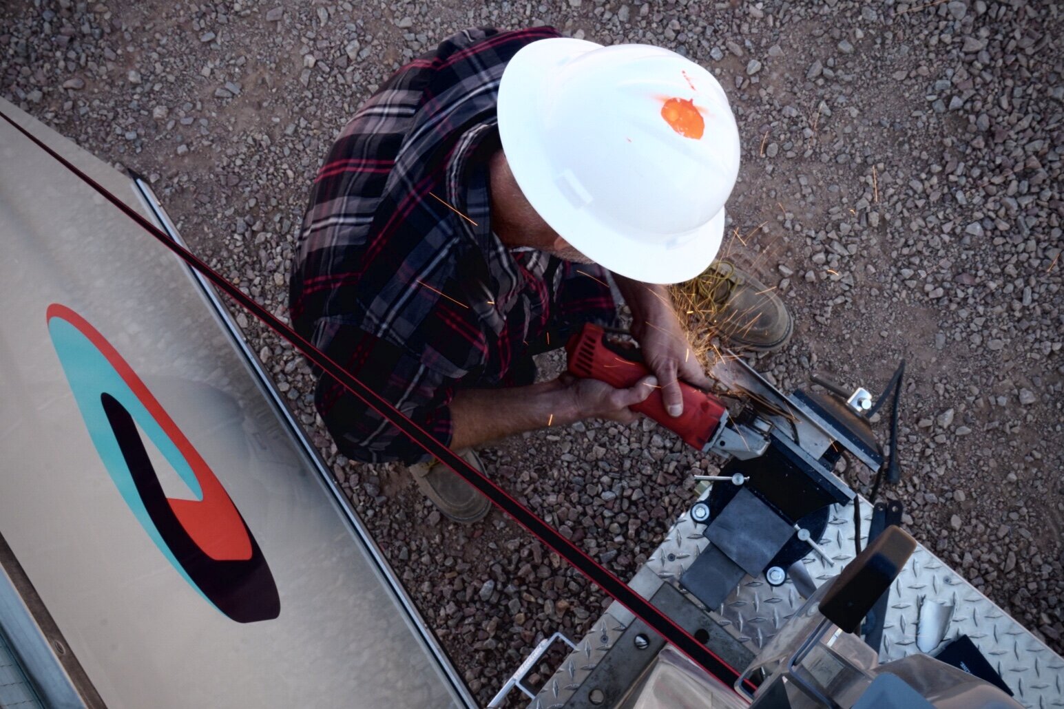 Many of the mechanical details of our operation are being worked out for the first time here on site. Some of us work with calipers; I’m a “hammer, Sawzall, grinder” kind of guy.