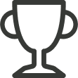 Black trophy cup icon with two handles.