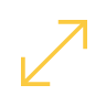 Yellow diagonal arrow pointing outward from bottom-left to top-right corner.