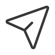 Minimalist paper plane icon.