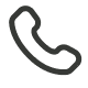 Black phone handset icon representing a phone call.