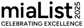 miaList Awards 2025 logo in black text on transparent background.