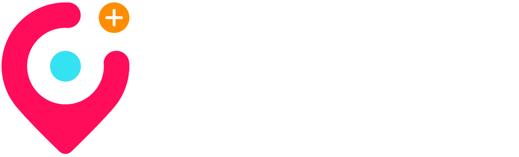 Mapin logo featuring a red location pin with a blue dot inside and an orange circle with a plus sign, followed by the text 'mapin' in white lowercase letters.