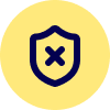 Dark blue number 3 centered on a pale yellow circular background.