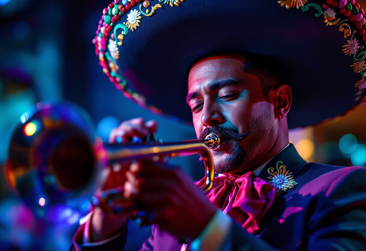 image of live mariachi band performance (for a mexican restaurant)