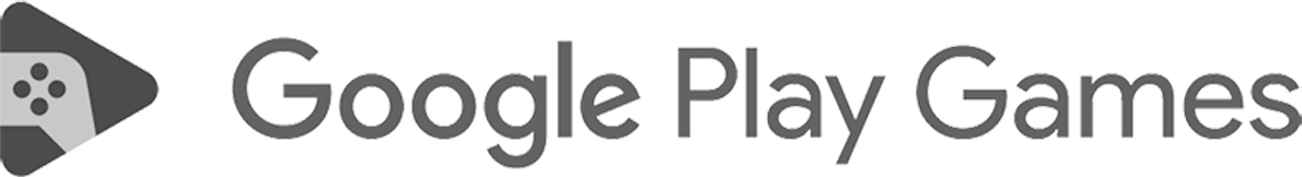 Google Play Games logo with a game controller icon inside a triangular play button.