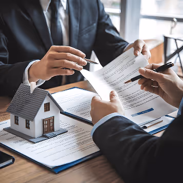 Man signing a document