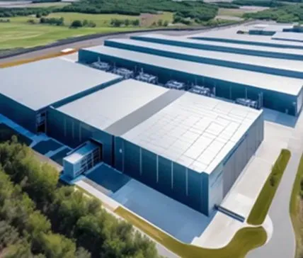 Rendering of a traditional large-scale data center