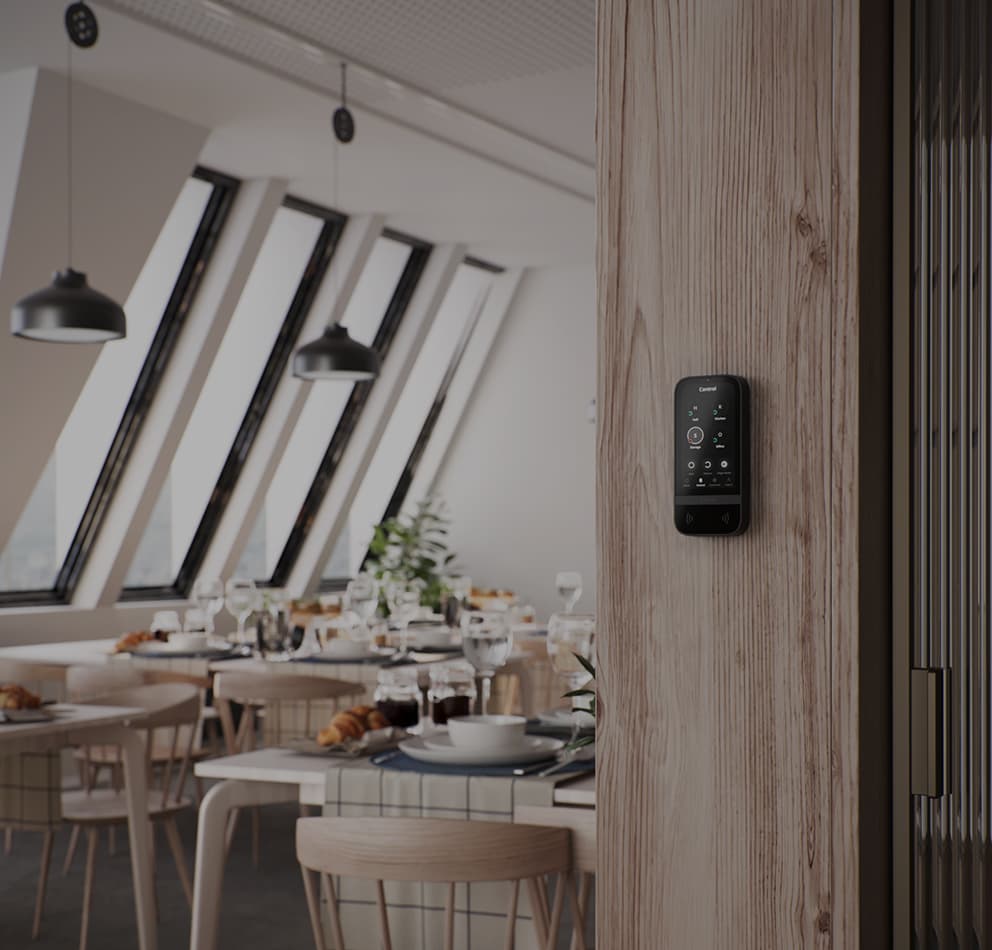 Ajax security system protecting commercial office building - business intrusion detection and surveillance