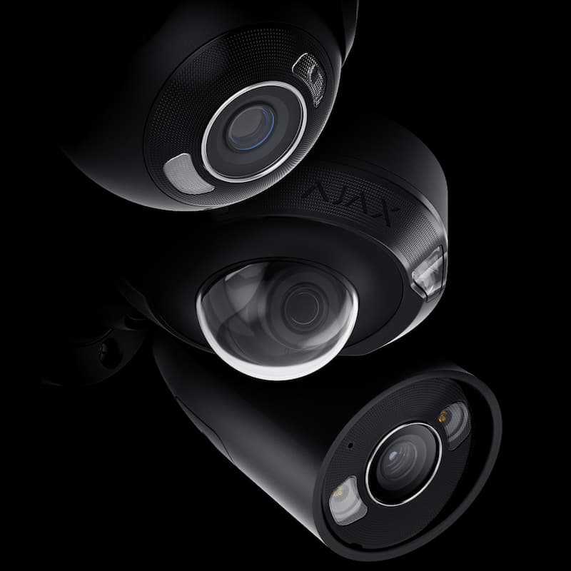 Ajax Systems professional video surveillance cameras for 24/7 recording, remote viewing, and business security