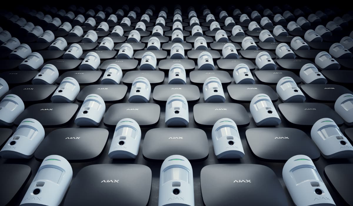 Ajax Systems security devices prepared for professional installation by an authorized partner.