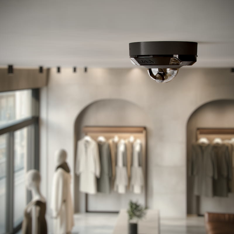 Indoor security camera installation for retail floors, customer areas, and business interiors