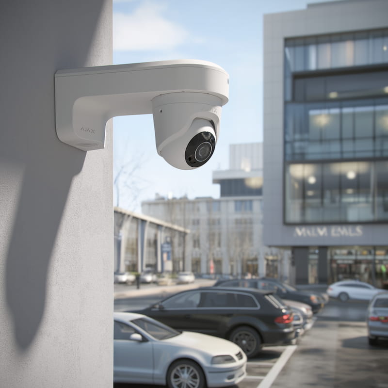 Outdoor security camera installation for rear access, side entrances, and commercial exterior areas