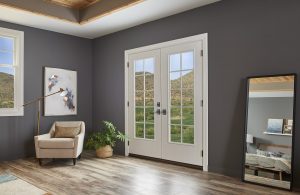 A room in the home with French patio doors