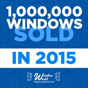 Window World Celebrates 1,000,000th Window Sold in 2015