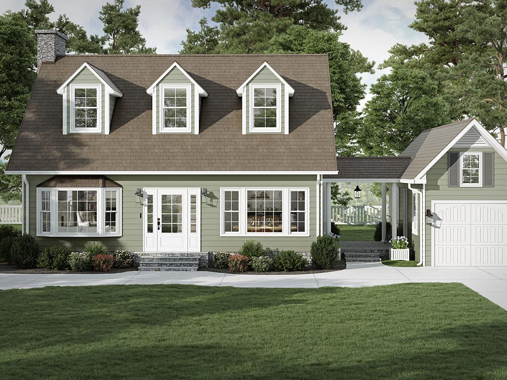 green home with Window World products