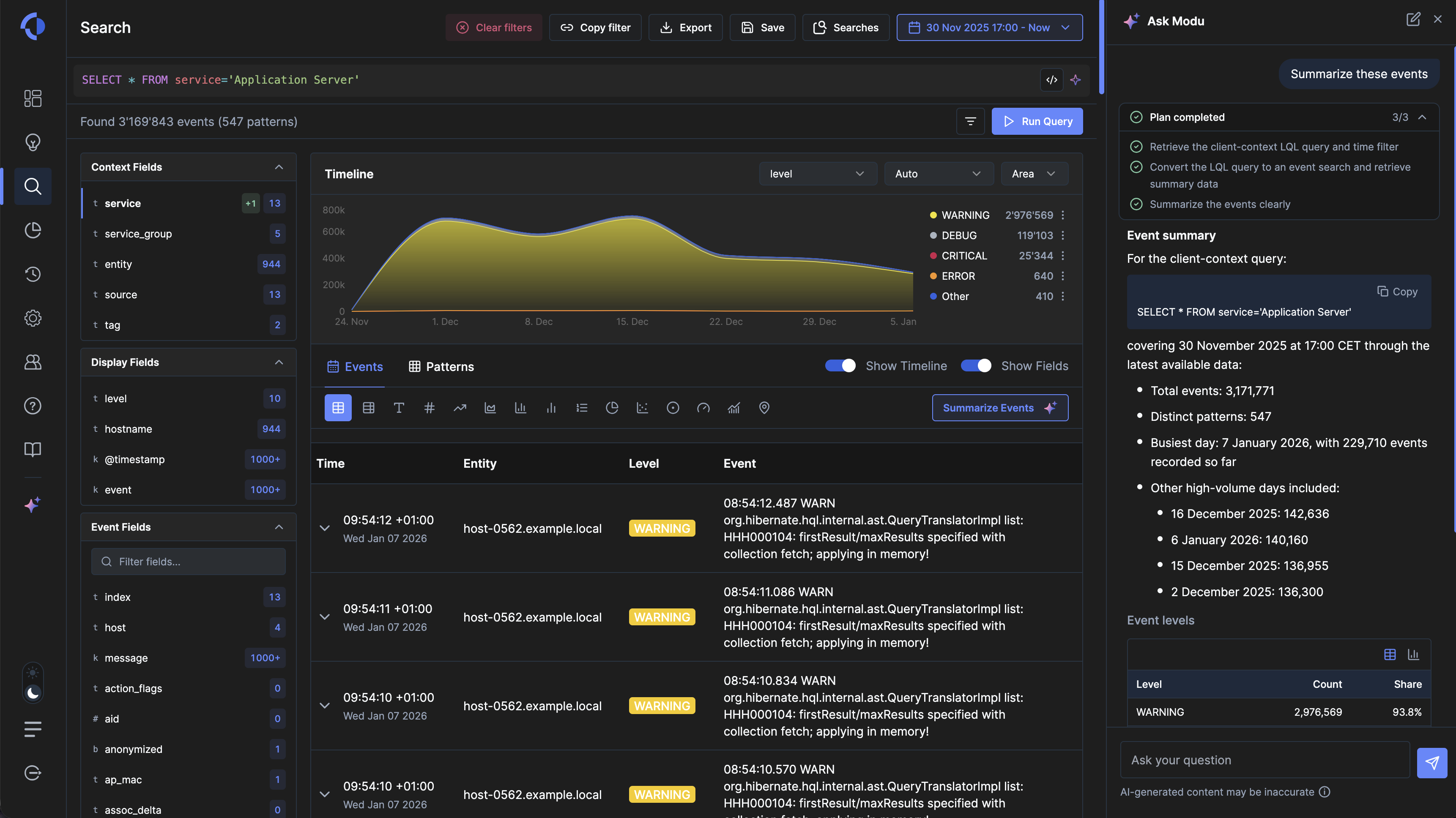 Logmind screen