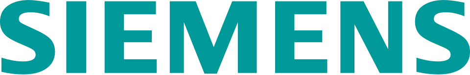 Siemens company logo in teal font.