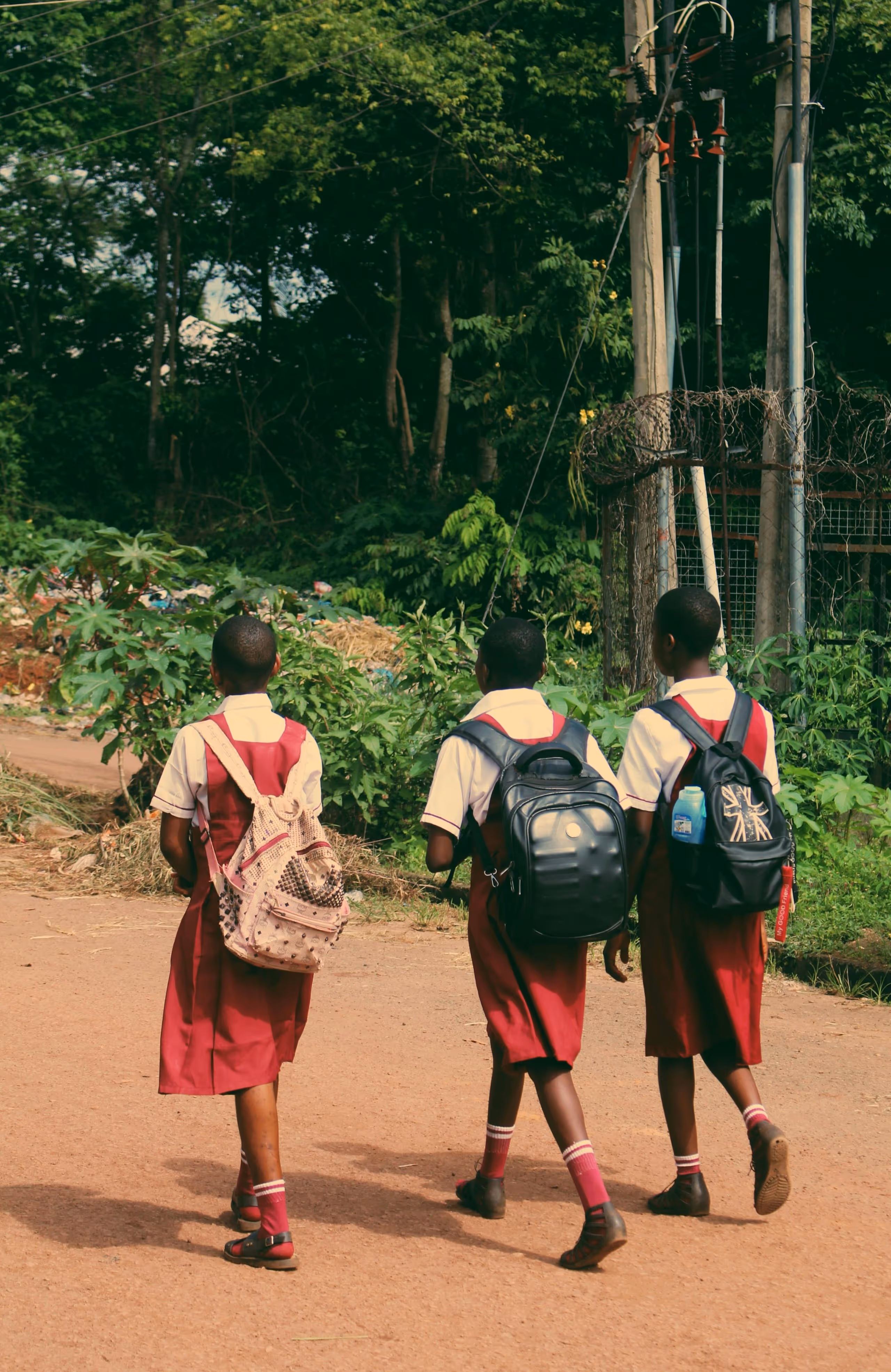 Children walking to school
