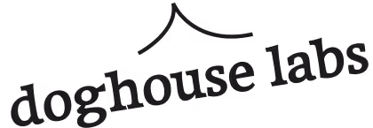 Doghouse Labs logo with stylized text and a simple roof shape above the words.