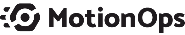 MotionOps company logo with stylized circular icon and text.